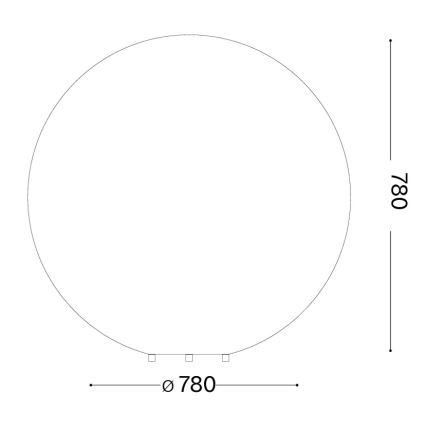 Ideal Lux - Vanjska svjetiljka DORIS 1xE27/60W/230V promjer 78 cm IP44 siva