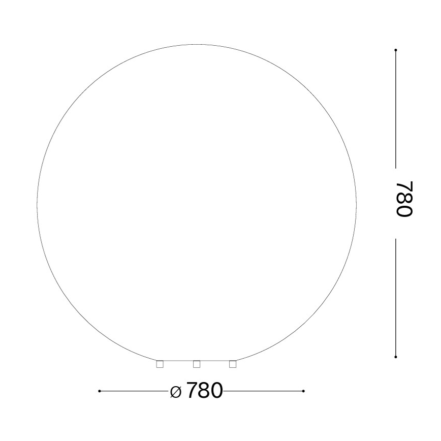 Ideal Lux - Vanjska svjetiljka DORIS 1xE27/60W/230V promjer 78 cm IP44 siva