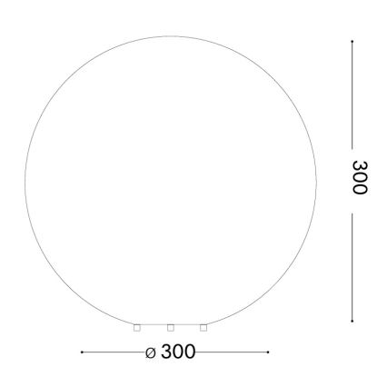 Ideal Lux - Vanjska svjetiljka DORIS 1xE27/60W/230V Ø 30 cm IP44 siva