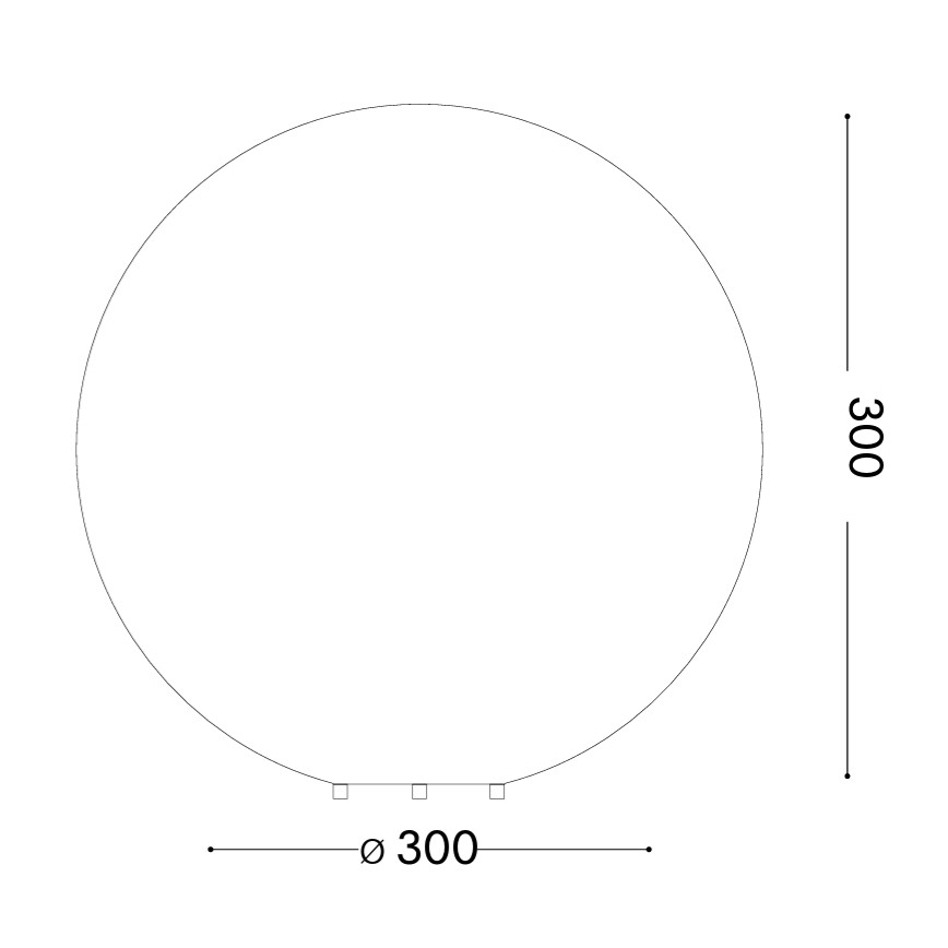Ideal Lux - Vanjska svjetiljka DORIS 1xE27/60W/230V Ø 30 cm IP44 siva