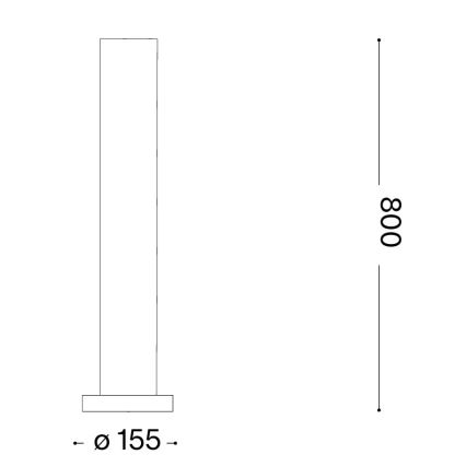 Ideal Lux - Vanjska svjetiljka EDO OUTDOOR 1xGX53/15W/230V 80 cm IP65 smeđa