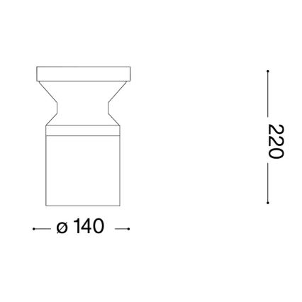 Ideal Lux - Vanjska svjetiljka TORRE 1xE27/15W/230V 22 cm IP65 antracit