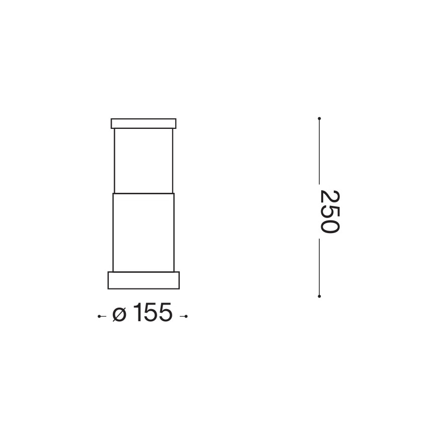 Ideal Lux - Vanjska svjetiljka TRONCO 1xE27/42W/230V 25 cm IP65 antracit