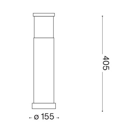 Ideal Lux - Vanjska svjetiljka TRONCO 1xE27/42W/230V 40 cm IP65 smeđa