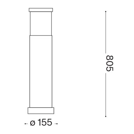 Ideal Lux - Vanjska svjetiljka TRONCO 1xE27/42W/230V 80 cm IP65 smeđa