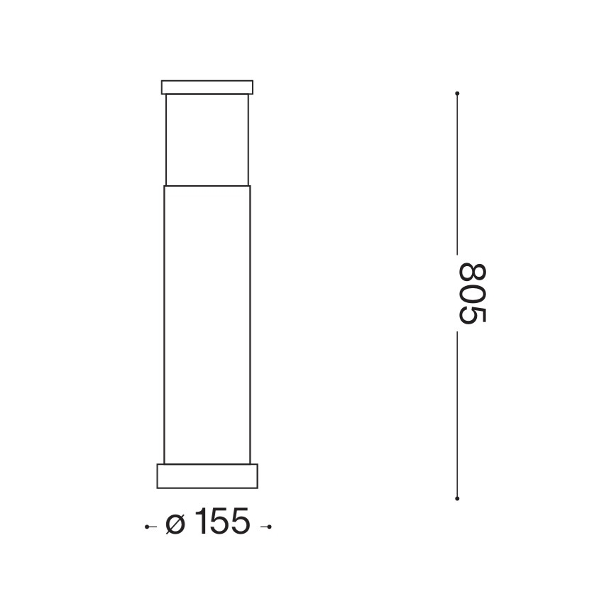 Ideal Lux - Vanjska svjetiljka TRONCO 1xE27/42W/230V 80 cm IP65 smeđa