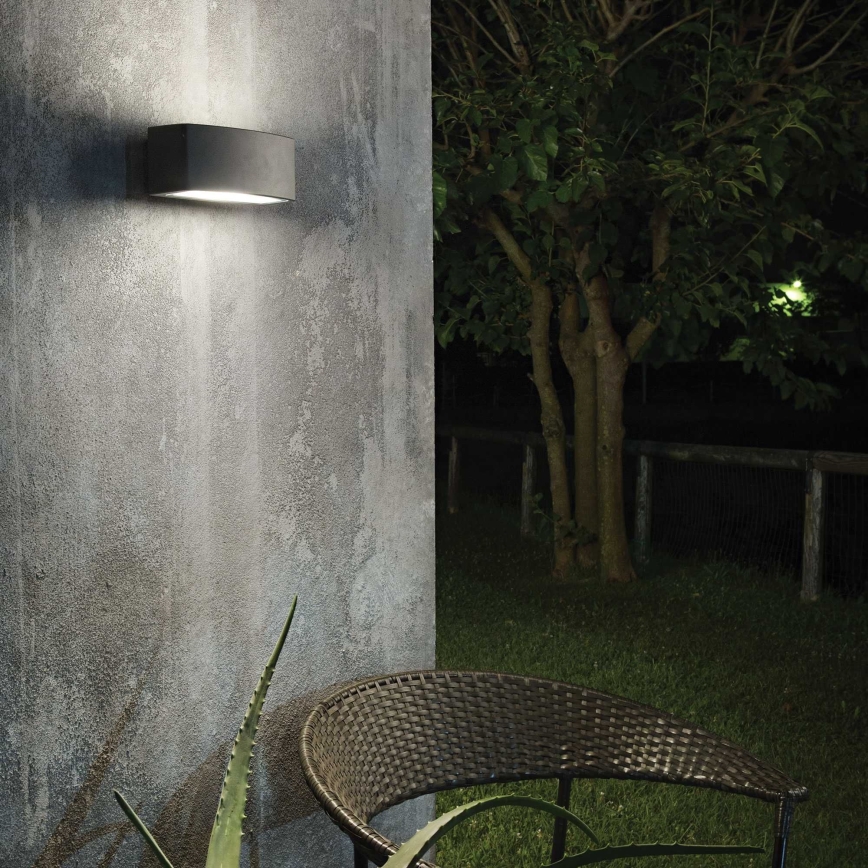 Ideal Lux - Vanjska zidna svjetiljka ANDROMEDA 1xE27/60W/230V IP55 crna
