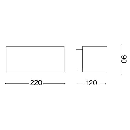 Ideal Lux - Vanjska zidna svjetiljka ANDROMEDA 1xE27/60W/230V IP55 crna