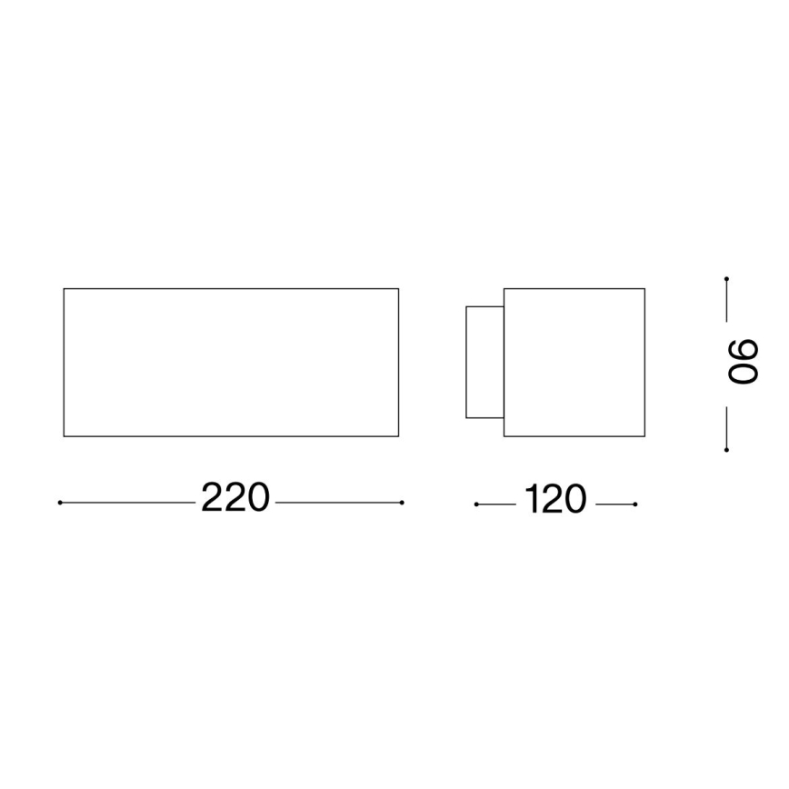Ideal Lux - Vanjska zidna svjetiljka ANDROMEDA 1xE27/60W/230V IP55 siva