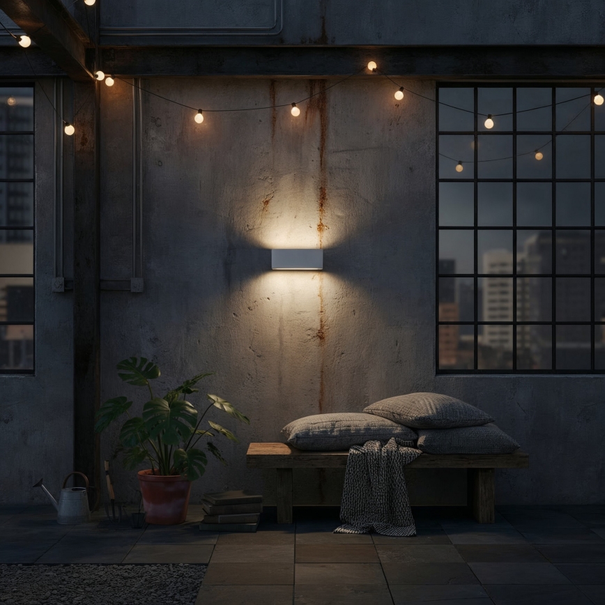 Ideal Lux - Vanjska zidna svjetiljka ANDROMEDA 1xE27/60W/230V IP55 siva