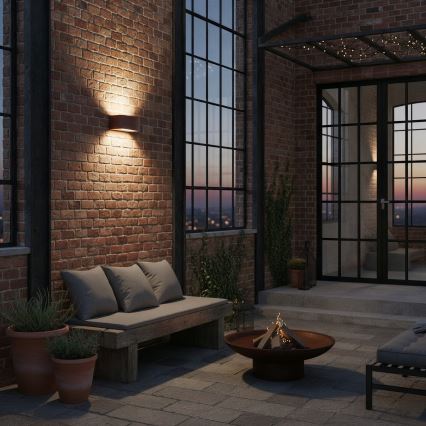 Ideal Lux - Vanjska zidna svjetiljka ANDROMEDA 1xE27/60W/230V IP55 smeđa