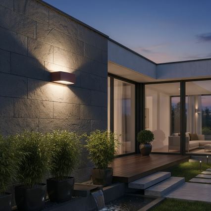 Ideal Lux - Vanjska zidna svjetiljka ANDROMEDA 1xE27/60W/230V IP55 smeđa