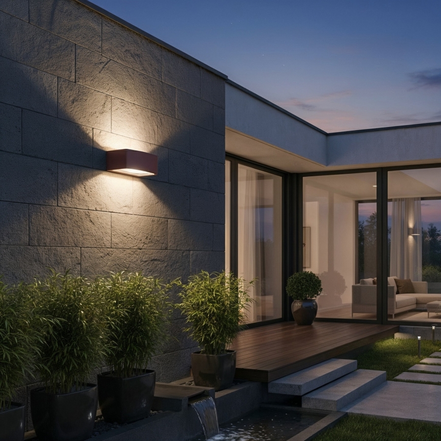 Ideal Lux - Vanjska zidna svjetiljka ANDROMEDA 1xE27/60W/230V IP55 smeđa