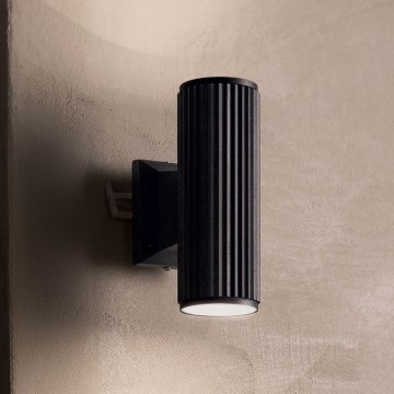 Ideal Lux - Vanjska zidna svjetiljka BASE 2xGU10/28W/230V IP44 crna