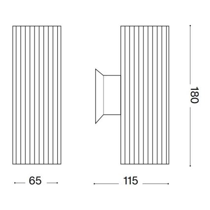 Ideal Lux - Vanjska zidna svjetiljka BASE 2xGU10/28W/230V IP44 crna