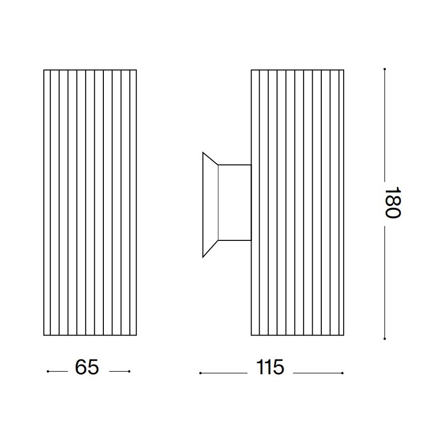 Ideal Lux - Vanjska zidna svjetiljka BASE 2xGU10/28W/230V IP44 crna