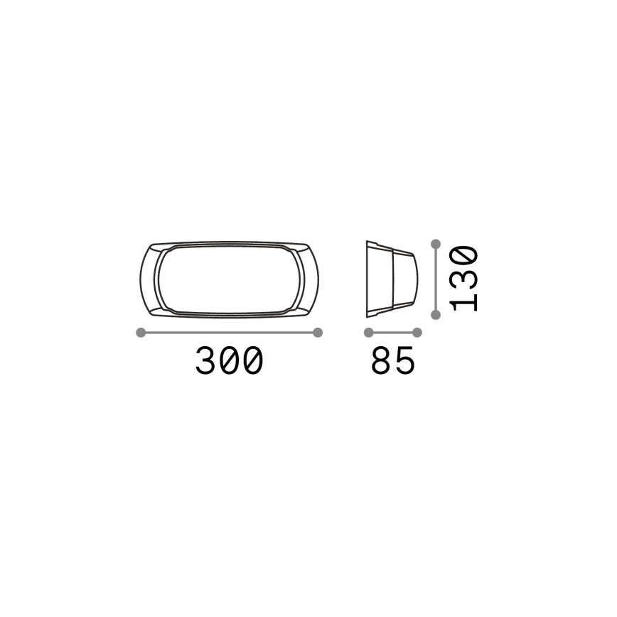 Ideal Lux - Vanjska zidna svjetiljka FELIX 1xE27/23W/230V IP66 crna