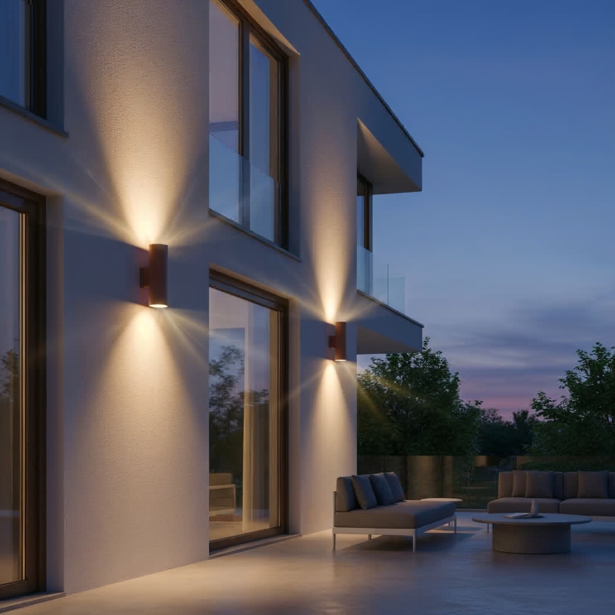 Ideal Lux - Vanjska zidna svjetiljka GUN 1xGU10/35W/230V 21 cm IP44 smeđa