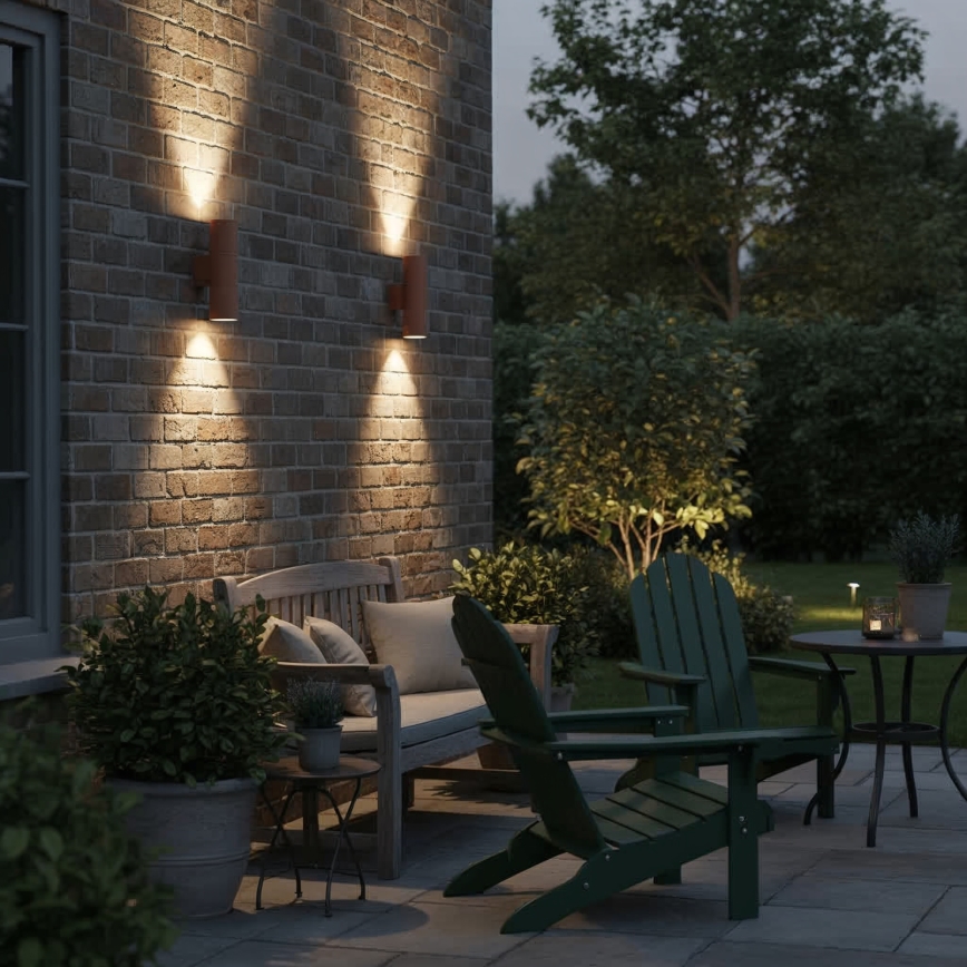 Ideal Lux - Vanjska zidna svjetiljka GUN 1xGU10/35W/230V 21 cm IP44 smeđa