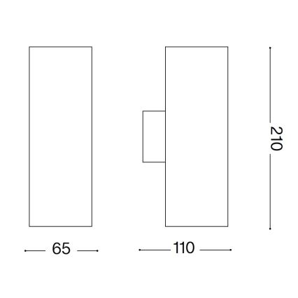 Ideal Lux - Vanjska zidna svjetiljka GUN 1xGU10/35W/230V 21 cm IP44 smeđa