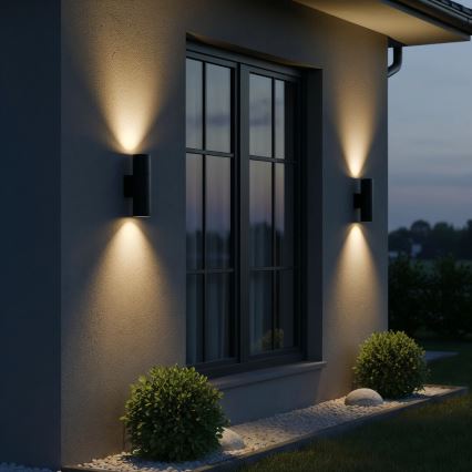 Ideal Lux - Vanjska zidna svjetiljka GUN 2xGU10/35W/230V IP44 antracit