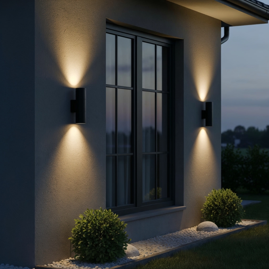 Ideal Lux - Vanjska zidna svjetiljka GUN 2xGU10/35W/230V IP44 antracit