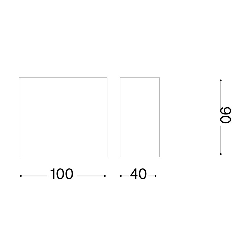 Ideal Lux - Vanjska zidna svjetiljka TETRIS 1xG9/15W/230V IP44 smeđa