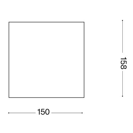 Ideal Lux - Vanjsko usmjereno svjetlo TECHO 1xGU10/20W/230V 15x15 cm IP54 antracit