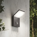Ideal Lux - vanjsko LED svjetlo s detektorom pokreta STYLE LED/9W/230V 4000K CRI 90 IP54 antracit