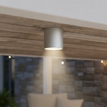 Ideal Lux - Vanjsko reflektorsko svjetlo GUN 1xGU10/28W/230V Ø 11 cm IP55 siva