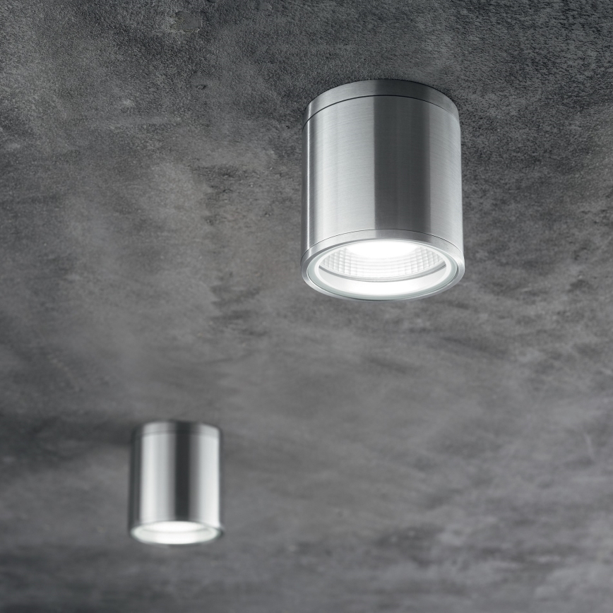 Ideal Lux - Vanjsko reflektorsko svjetlo GUN 1xGU10/28W/230V Ø 11 cm IP55 siva