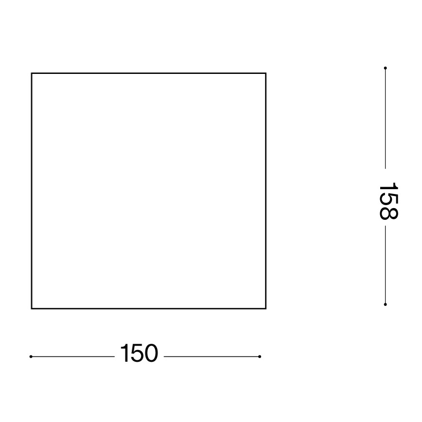 Ideal Lux - Vanjsko reflektorsko svjetlo TECHO 1xGU10/20W/230V 15x15 cm IP54 crno