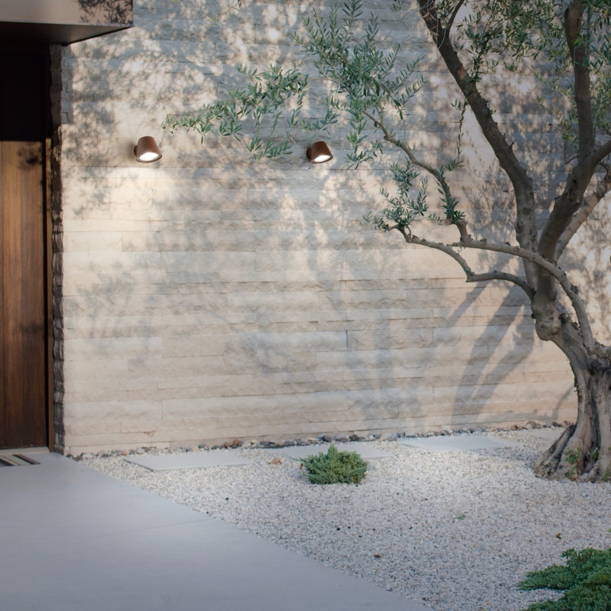 Ideal Lux - Vanjsko zidno svjetlo GAS 1xGU10/28W/230V IP43 smeđe