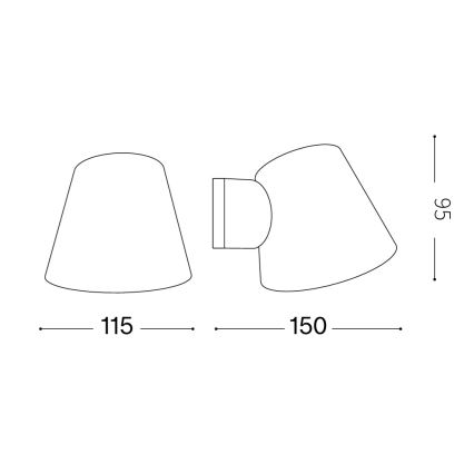 Ideal Lux - Vanjsko zidno svjetlo GAS 1xGU10/28W/230V IP43 smeđe