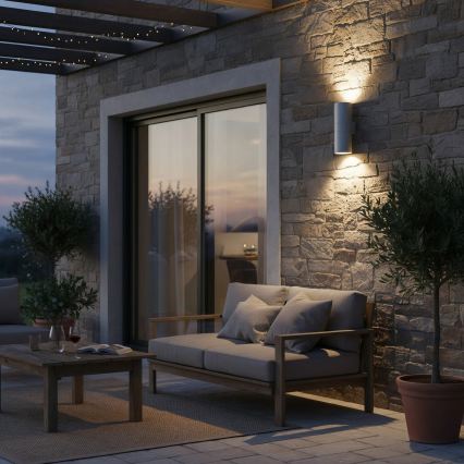 Ideal Lux - Vanjsko zidno svjetlo GUN 1xE27/60W/230V 31 cm IP54 siva