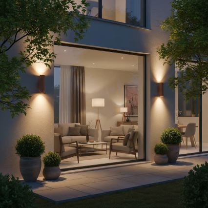 Ideal Lux - Vanjsko zidno svjetlo GUN 1xE27/60W/230V 31 cm IP54 smeđe