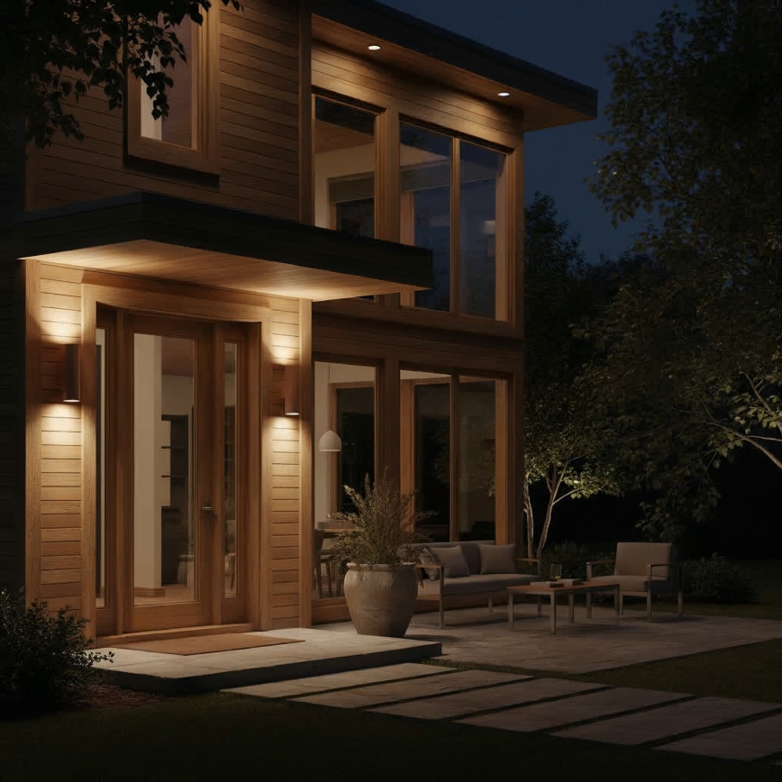 Ideal Lux - Vanjsko zidno svjetlo GUN 1xE27/60W/230V 31 cm IP54 smeđe