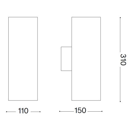 Ideal Lux - Vanjsko zidno svjetlo GUN 1xE27/60W/230V 31 cm IP54 smeđe