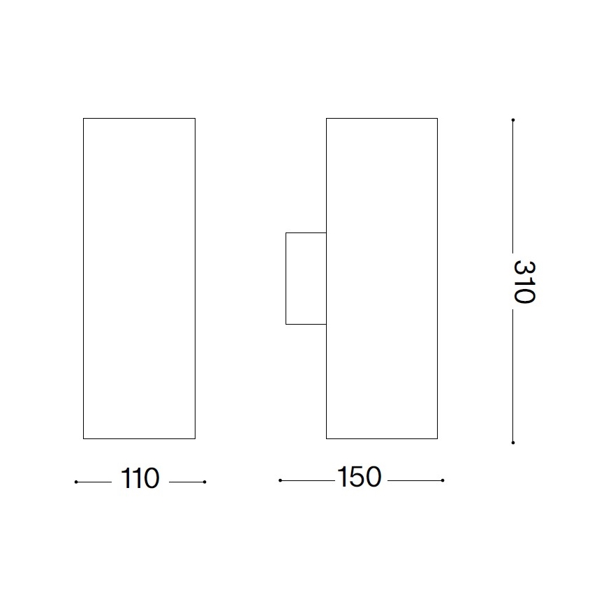 Ideal Lux - Vanjsko zidno svjetlo GUN 1xE27/60W/230V 31 cm IP54 smeđe