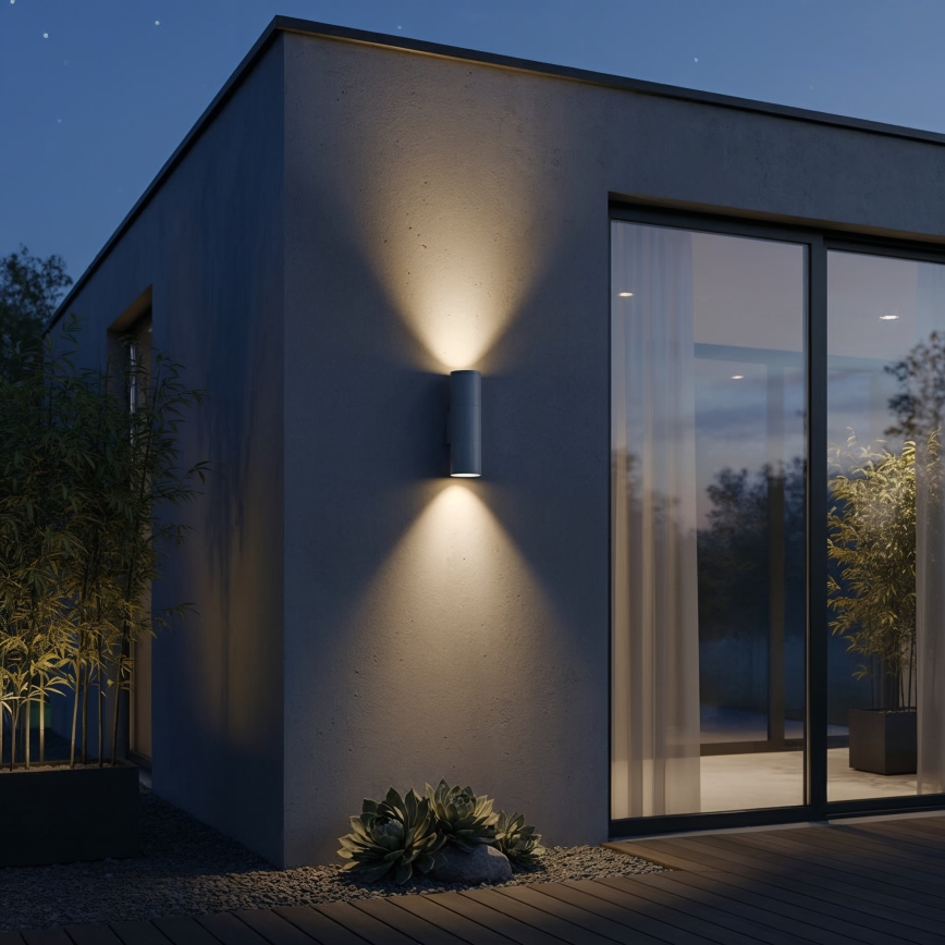 Ideal Lux - Vanjsko zidno svjetlo GUN 1xGU10/35W/230V 21 cm IP44 siva