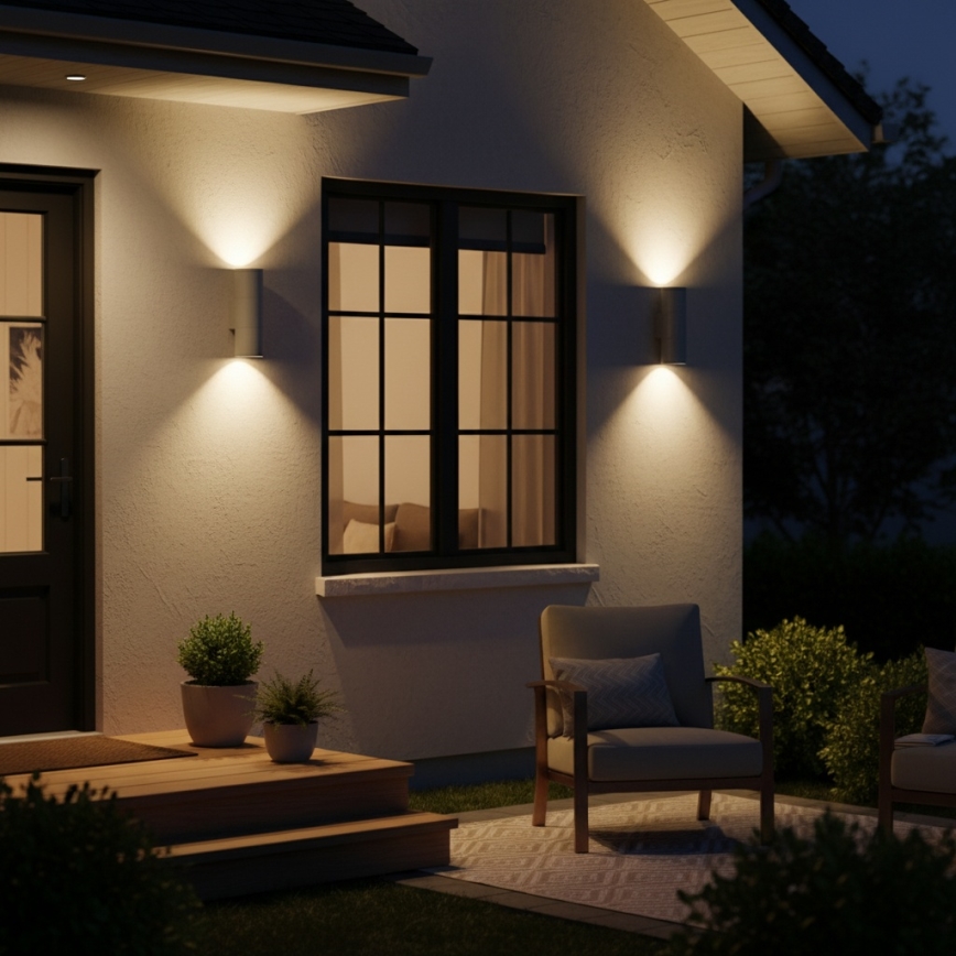 Ideal Lux - Vanjsko zidno svjetlo GUN 1xGU10/35W/230V 21 cm IP44 siva