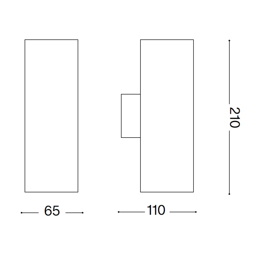 Ideal Lux - Vanjsko zidno svjetlo GUN 1xGU10/35W/230V 21 cm IP44 siva