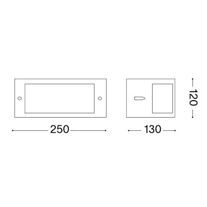 Ideal Lux - Vanjsko zidno svjetlo REX 1xE27/60W/230V IP44 smeđe