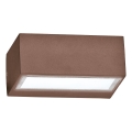 Ideal Lux - Vanjsko zidno svjetlo TWIN 1xG9/28W/230V IP44 smeđe