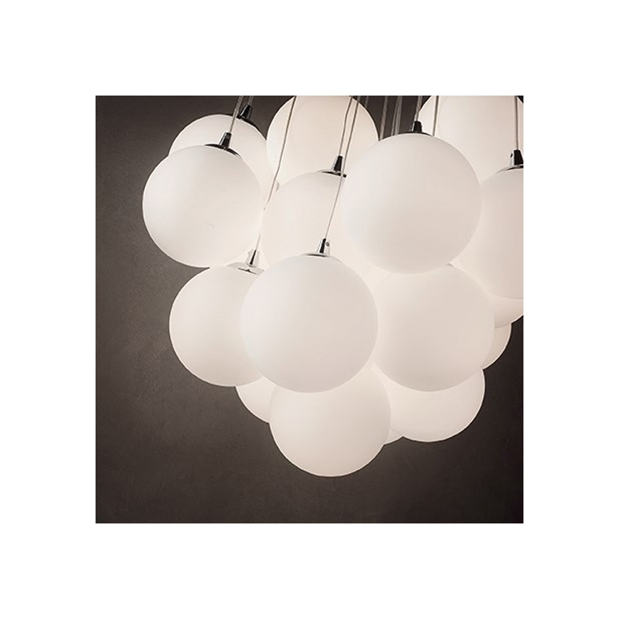 Ideal Lux - Viseći luster na lanku MAPA 11xE14/40W/230V Ø 58 cm bijeli