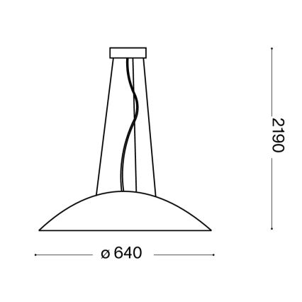 Ideal Lux - Viseći luster na sajli 3xE27/60W/230V Ø 64 cm bijeli