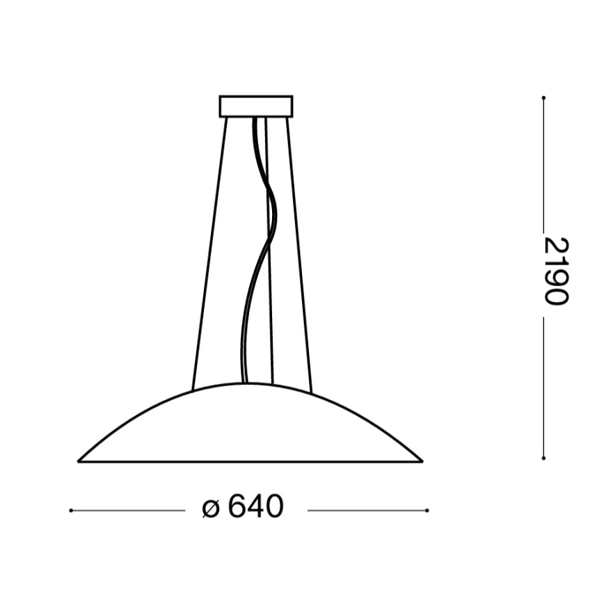Ideal Lux - Viseći luster na sajli 3xE27/60W/230V Ø 64 cm bijeli