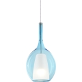 Ideal Lux - Viseći luster na sajli KALIQUE 1xE27/42W/230V Ø 18 cm dimljeno plava