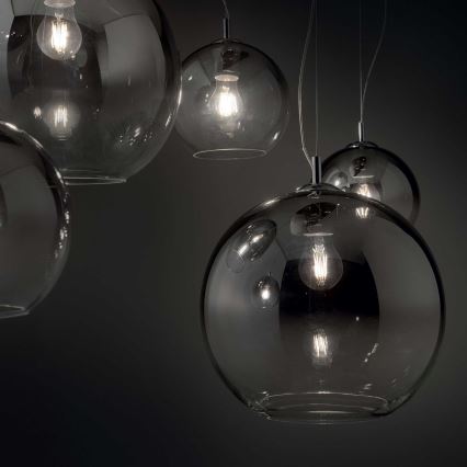 Ideal Lux - Viseći luster na sajli NEMO PLUS 5xE27/42W/230V sjajni krom/dimno siva