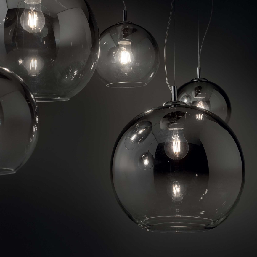 Ideal Lux - Viseći luster na sajli NEMO PLUS 5xE27/42W/230V sjajni krom/dimno siva